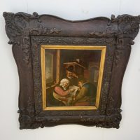 Painting Dutch Masterpiece oil on copper in quality frame