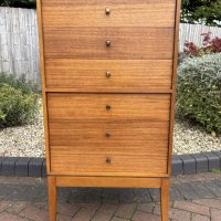 Mid Century Tallboy Chest of Drawers by Uniflex