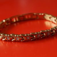 A Beautiful Gold Plated Rhinestone Bracelet &#8211; Gift