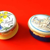 Two  Excellent as New Enamel Pill Boxes