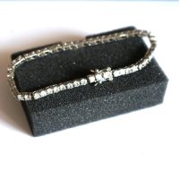 Silver C Z Multi Link Tennis Bracelet