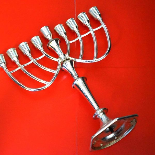 A  Vintage Silver Plated Menorah &#8211; FREE UK Postage
