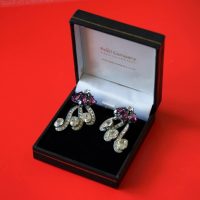 A Stunning Vintage Pair of Boxed Rhinestone Earrings &#8211; Birthday Gift / Present / Jewellery