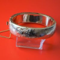 Vintage Ornate Wide Gold Plated Bracelet &#8211; Boxed