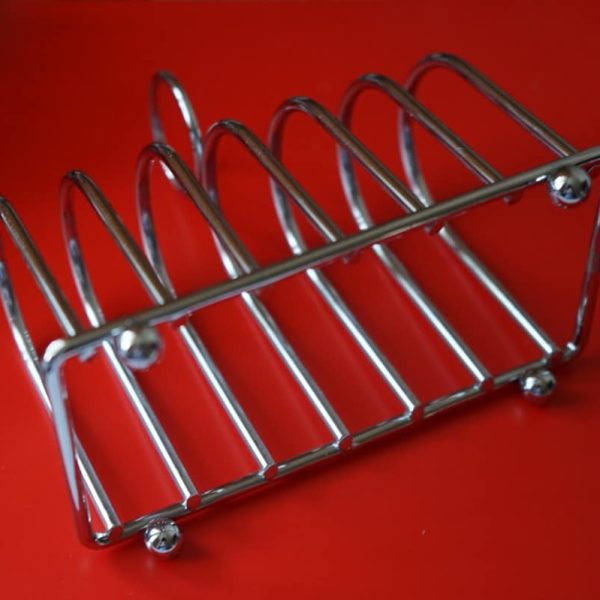 Vintage Chrome Six Bar Letter / Toast Rack