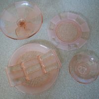 SALE &#8211; Art Deco Austrian Stolzie Pink Part Dinner Service &#8211; 22 Pieces
