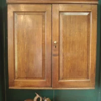 Period Oak Two Door Wall Cupboard
