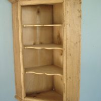 Oak Wall Hanging Corner Shelves