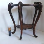 Rare Chinese TALL 2 TIER wood Stand OLD Pot or Bowl