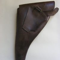 Rare DATED World War One WW1 Pistol Holster Leather 1917 Military Soldier Uniform