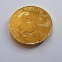 Royal Mint Chinese Year of Horse 1oz Bullion .999 COIN Stunning 24ct Uffington QEII 2014