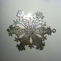 Rare 1971 Sterling Silver Snowflake Met Museum (NY) Jozef Domjan Christmas Tree Decoration