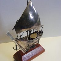 Beautiful Omani Dhow Sterling Silver Moving Parts c1970 Muscat Arabian