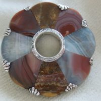 Scottish Agate &amp; Silver Brooch &#8211; Late Victorian Period
