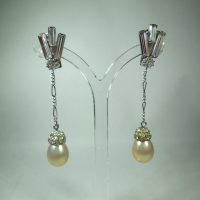 Art Deco Clip-on Drop Earrings