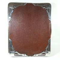 Art Nouveau Silver and Leather Card Case