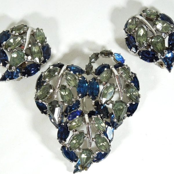 Christian Dior Brooch and Clip on Earrings by Mitchel Maer 1950’s