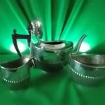SOLD Solid silver three pc tea set