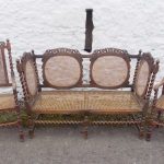 SOLD Edwardian barley twist Bergere suite