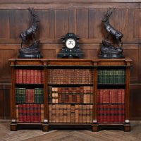Victorian Amboyna &amp; Ebonized Open Bookcase SAI4211