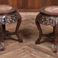 Pair of Chinese Marble‑Top Stands SAI4196