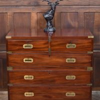 19th‑Century Mahogany Campaign Chest SAI4276