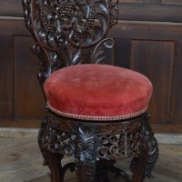 Burmese Padouk Harpist Chair SAI3485