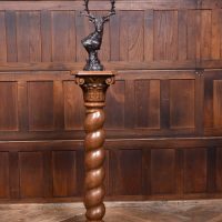 Victorian Oak Spiral Pillar SAI3693