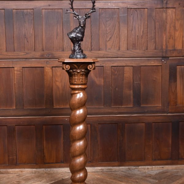 Victorian Oak Spiral Pillar SAI3693
