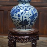 Chinese Marble Top Vase Stand SAI3470