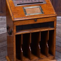 Edwardian Country House Oak Letter Box SAI4075