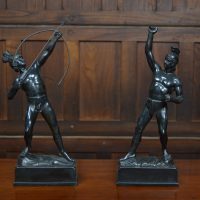 Pair Of Spelter Roman Figures SAI3118