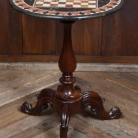Pietra Dura Marble‑Inlaid Pedestal Table SAI4245