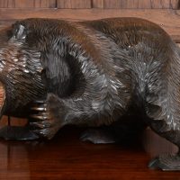 Japanese Carved Wooden Bear SAI4217