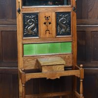 Art Nouveau Oak Hall Stand