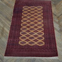 Burgundy And Gold Vintage Woollen Rug SAI2925