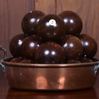 Set of 16 Scottish Laburnum Carpet Bowls SAI4152