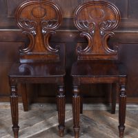 Pair of 19th Century Mahogany Hall Chairs SAI4133