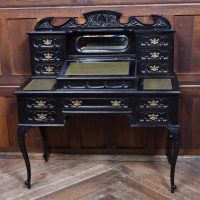 Black Lacquered Edwardian Ladies Writing Desk SAI3774