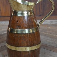 Edwardian Brass Bound Oak Jug SAI3390