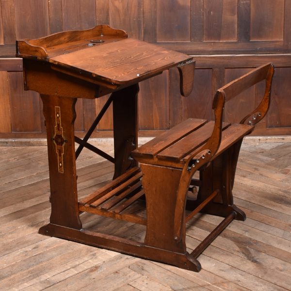 Edwardian Oak Desk And Chair SAI3793