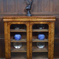 Victorian Walnut Bookcase / Display Cabinet SAI3414