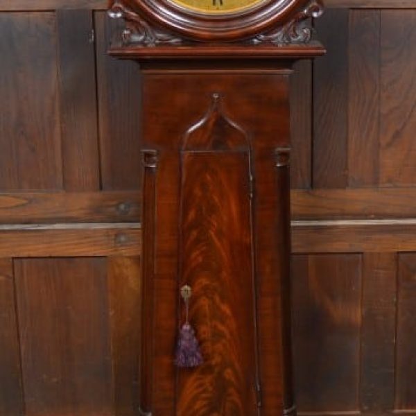 Victorian Scottish Mahogany Drum Head Longcase Clock SAI2897