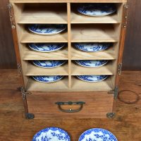 Set Of 14 Porcelain Sushi Plates With Storage Box SAI3892