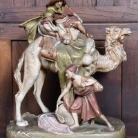 Royal Dux Bohemia-Bedouin Camel Rider With His Attendant SAI4026