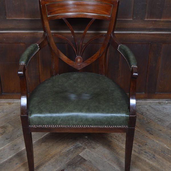 Mahogany And Leather Arm-chair SAI3495