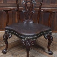 Chippendale Revival Mahogany Corner Chair SAI4281