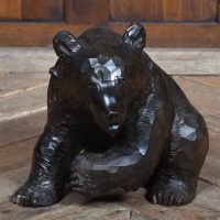 Japanese Carved Wooden Bear SAI4204
