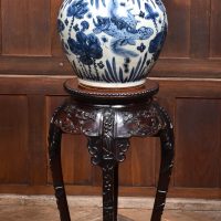 Chinese Marble Top Vase / Plant Stand SAI3725