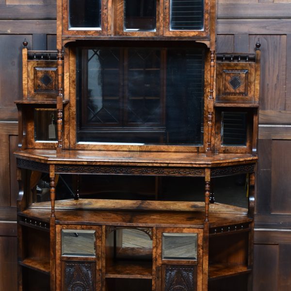 Victorian Walnut Display Cabinet SAI3760